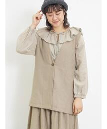 Samansa Mos2 | 綿麻ミドル丈ベスト(ベスト)