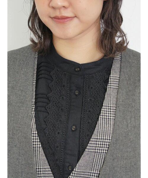 Samansa Mos2（サマンサ モスモス）の「綿麻ミドル丈ベスト（ベスト・レディース・ブラック/ベージュ・F）」の22枚目の写真