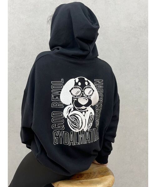 GYDA（ジェイダ）の「HEADPHONE GYDALMATIANスウェットパーカー（パーカー・レディース・ネイビー/オフホワイト/グレー/ブラック・FREE）」の3枚目の写真