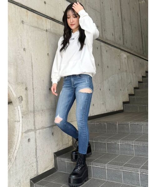 GYDA（ジェイダ）の「HEADPHONE GYDALMATIANスウェットパーカー（パーカー・レディース・ネイビー/オフホワイト/グレー/ブラック・FREE）」の19枚目の写真