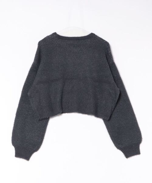 SPINNS（スピンズ）の「体感温度＋5度 / ロゴジャガードショートニット / FAVOR（ニット/セーター・レディース・杢グレー/キナリ/チャコール/ピンク・ONESIZE）」の17枚目の写真