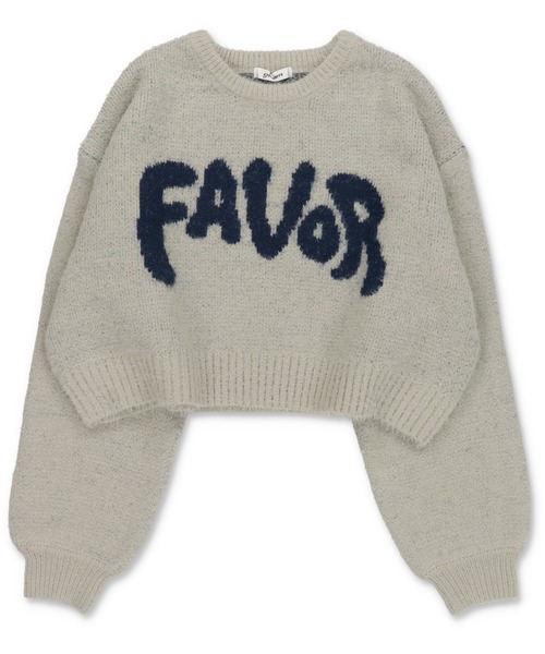 SPINNS（スピンズ）の「体感温度＋5度 / ロゴジャガードショートニット / FAVOR（ニット/セーター・レディース・杢グレー/キナリ/チャコール/ピンク・ONESIZE）」の10枚目の写真