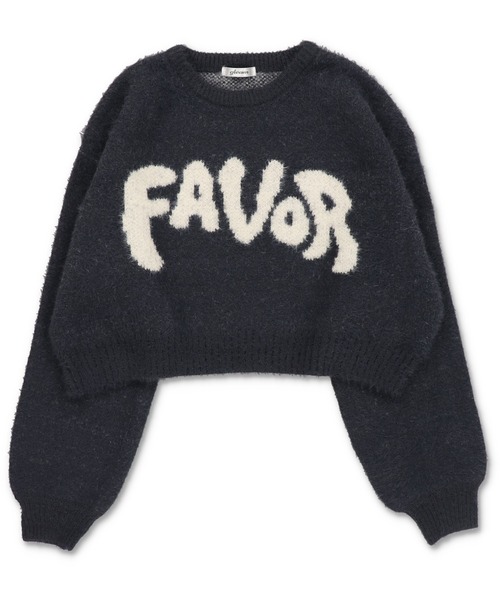 SPINNS（スピンズ）の「体感温度＋5度 / ロゴジャガードショートニット / FAVOR（ニット/セーター・レディース・杢グレー/キナリ/チャコール/ピンク・ONESIZE）」の8枚目の写真