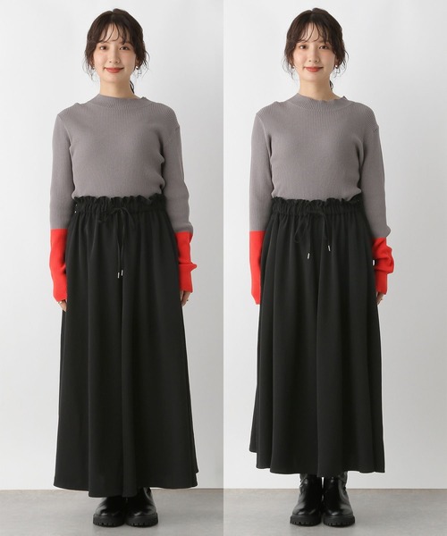 LEPSIM（レプシィム）の「選べる丈ウエストフリルスカーチョ　133642（その他パンツ・レディース・チャコールグレー/ブラック/グレイッシュベージュ・FREE/TALL）」の19枚目の写真