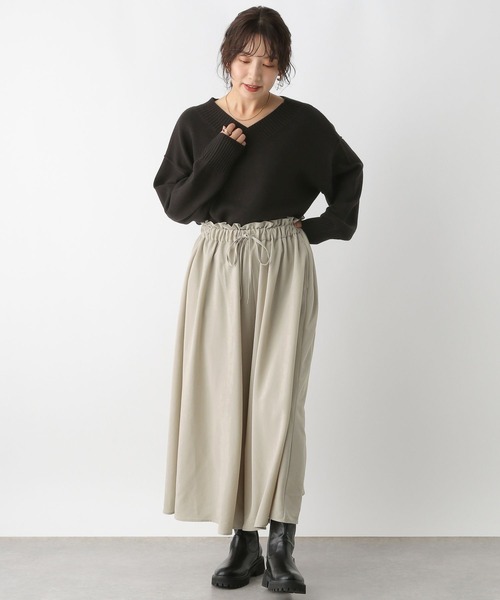 LEPSIM（レプシィム）の「選べる丈ウエストフリルスカーチョ　133642（その他パンツ・レディース・チャコールグレー/ブラック/グレイッシュベージュ・FREE/TALL）」の13枚目の写真