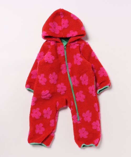 HOGAN RANCH WEAR（ホーガンランチウエア）の「ソウガラジャガードボアジャンプスーツ/baby(FREE)（その他ベビーウェア・キッズ・レッド/オレンジ/オフホワイト/ライトブルー・FREE）」の3枚目の写真