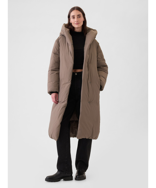 GAP レディース プリマロフト(R) ビッグパフコート なかろ