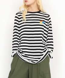 PUNYUS | ワンポイント刺繍ボーダーロンＴ(Tシャツ/カットソー)