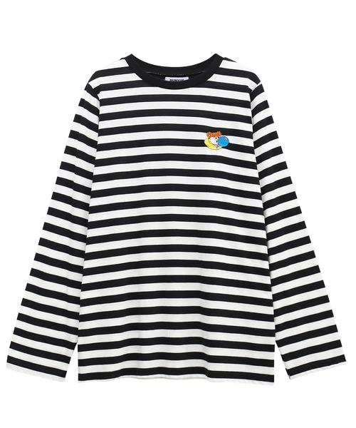 PUNYUS（プニュズ）の「ワンポイント刺繍ボーダーロンＴ（Tシャツ/カットソー・レディース・その他1・1/2/4/3）」の7枚目の写真