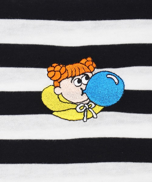 PUNYUS（プニュズ）の「ワンポイント刺繍ボーダーロンＴ（Tシャツ/カットソー・レディース・その他1・1/2/4/3）」の12枚目の写真