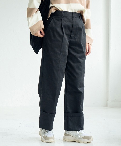 ROPE' PICNIC(ロペピクニック)の「ロールアップパンツ(チノパンツ・レディース・ブラック/ベージュ・38/36)」の20枚目の写真