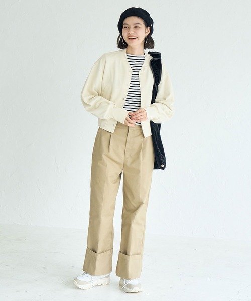 ROPE' PICNIC（ロペピクニック）の「ロールアップパンツ（チノパンツ・レディース・ブラック/ベージュ・38/36）」の21枚目の写真