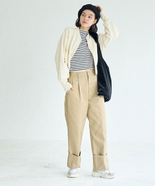 ROPE' PICNIC（ロペピクニック）の「ロールアップパンツ（チノパンツ・レディース・ブラック/ベージュ・38/36）」の22枚目の写真