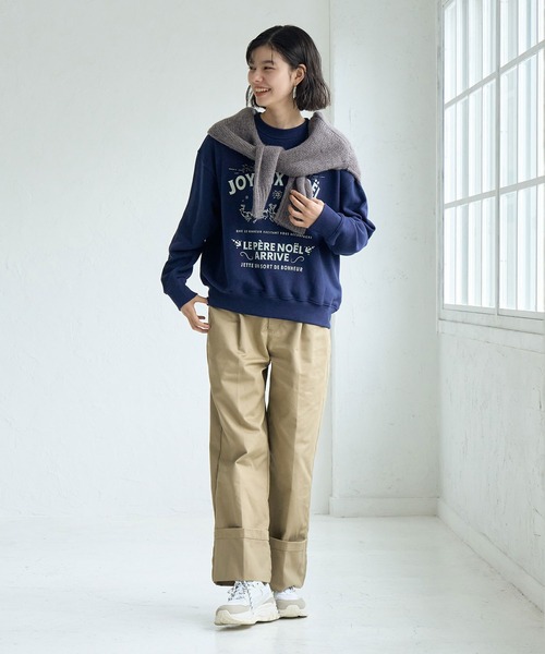 ROPE' PICNIC（ロペピクニック）の「ロールアップパンツ（チノパンツ・レディース・ブラック/ベージュ・38/36）」の13枚目の写真