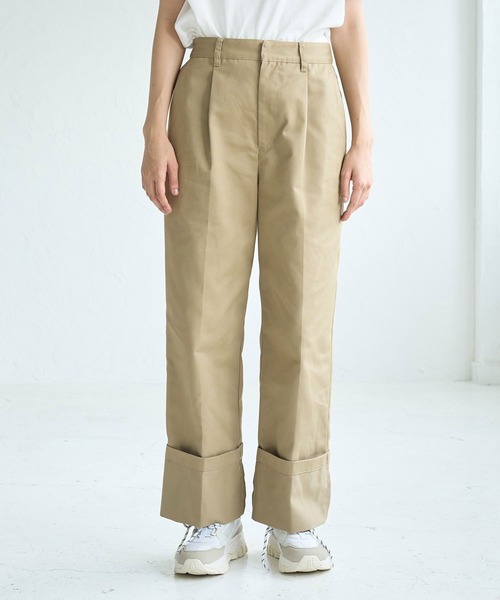 ROPE' PICNIC（ロペピクニック）の「ロールアップパンツ（チノパンツ・レディース・ブラック/ベージュ・38/36）」の15枚目の写真