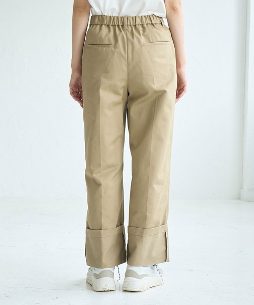 ROPE' PICNIC（ロペピクニック）の「ロールアップパンツ（チノパンツ・レディース・ブラック/ベージュ・38/36）」の17枚目の写真