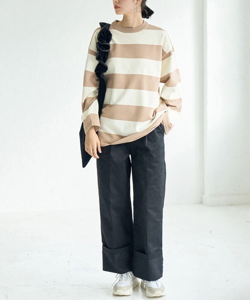 ROPE' PICNIC(ロペピクニック)の「ロールアップパンツ(チノパンツ・レディース・ブラック/ベージュ・38/36)」の21枚目の写真