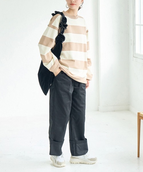 ROPE' PICNIC(ロペピクニック)の「ロールアップパンツ(チノパンツ・レディース・ブラック/ベージュ・38/36)」の22枚目の写真