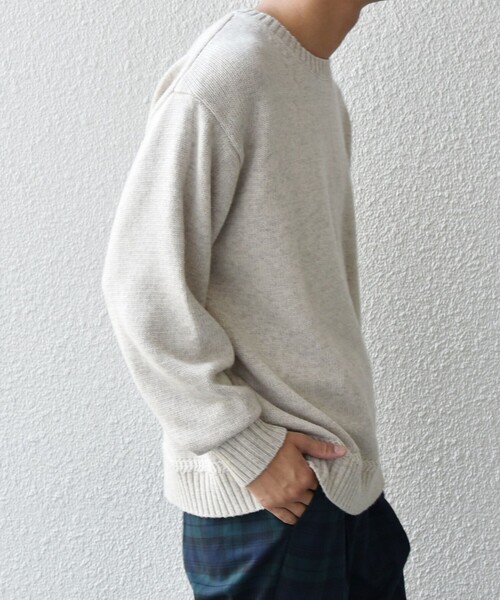 SHIPS any:〈手洗い可能〉ラム ライク クルーネック カラー ニット 24AW◇