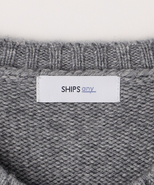 SHIPS any（シップス エニィ）の「SHIPS any:〈手洗い可能〉ラム ライク クルーネック カラー ニット 24AW◇（ニット/セーター・メンズ・グレー/イエロー/レッド/グリーン/ブルー/ナチュラル・SMALL/LARGE/MEDIUM）」の12枚目の写真