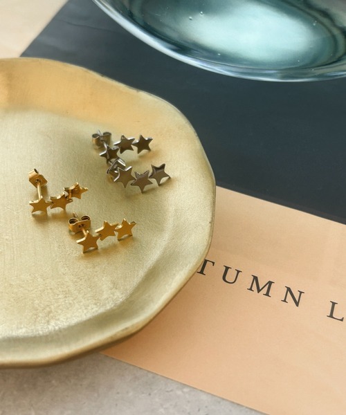 ciite' surgical stainless(シーテサージカルステンレス)の「【 金属アレルギー対応 】 シャイニースターピアス サージカルステンレス(ピアス(両耳用)・レディース・シルバー/ゴールド・FREE)」の5枚目の写真