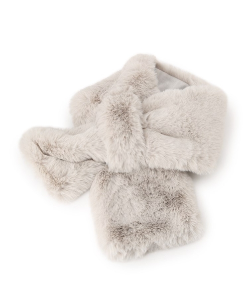 57481 ティペット Amazon | [ロペピクニック] ティペット ブローチ付きフェイクファー