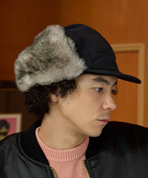 MILLER(ミラー)の「MI*BFフライトCAP(キャップ・メンズ・ベージュ/ブラック・FREE)」の2枚目の写真