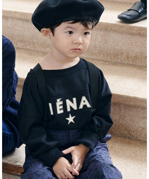 【BASIC】エンブロイダリーエトワールロゴ長袖Tシャツ kids(90cm-140cm)（Tシャツ/カットソー）｜IENA ENFANT（イエナアンファン）