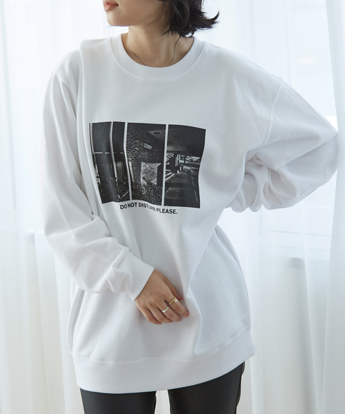 Rouge vif(ルージュヴィフ)の「【LE TRIO ABAHOUSE】DONOT DISTURB スウェット/ユニセックス(スウェット・レディース・グレー/ホワイト・フリー)」の2枚目の写真