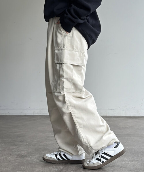 CPCM(シーピーシーエム)の「ピーチカーゴパンツ(カーゴパンツ・メンズ・グレー/カーキ/アイボリー/ブラック・FREE)」の9枚目の写真