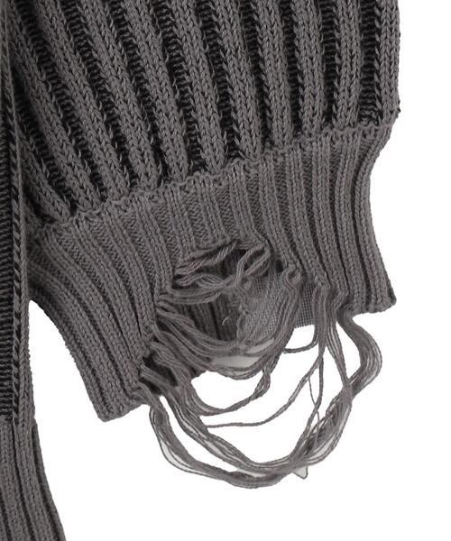 WEGO(ウィゴー)の「WEGO/クラッシュリブBIGニットプルオーバー(ニット/セーター・レディース・オフホワイト/スミクロ・FREE)」の19枚目の写真