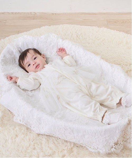 【セール】リボンティアラ刺しゅうチュール 2wayオール（ロンパース）｜mezzo piano（メゾピアノ）