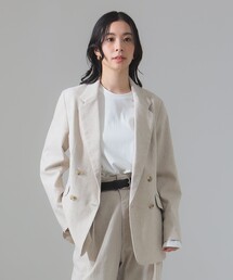 TICCA テーラードジャケット　綿麻 TICCA テーラードジャケット 綿麻