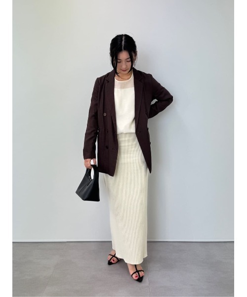リネン ダブルブレスト ジャケット