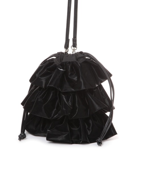 LAKOLE（ラコレ）の「ソフトエナメルラッフル2WAYショルダーバッグ / 252672（ショルダーバッグ・レディース・ブラック/シルバー・FREE）」の12枚目の写真