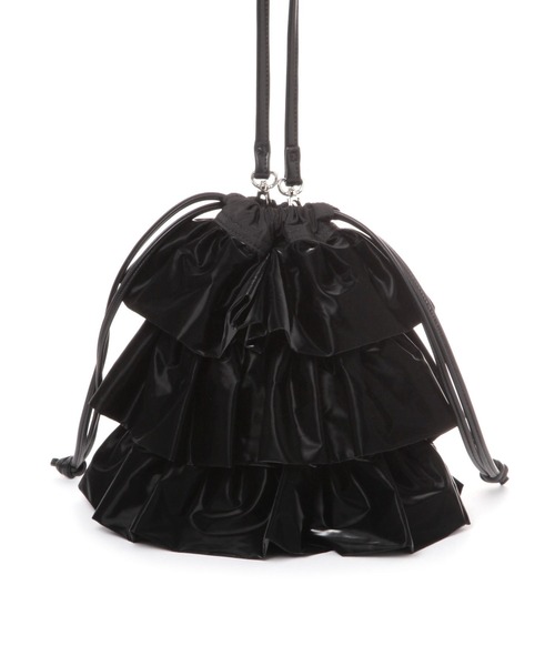 LAKOLE（ラコレ）の「ソフトエナメルラッフル2WAYショルダーバッグ / 252672（ショルダーバッグ・レディース・ブラック/シルバー・FREE）」の14枚目の写真