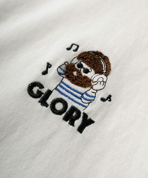 make a ray!(メイク ア レイ!)の「ヒゲキャラクター ワンポイント サガラ刺繍デザイン ビッグシルエット ロングスリーブTシャツ/ロンT(Tシャツ/カットソー・メンズ・ネイビー/イエロー/ホワイト/ホワイト系その他/グリーン/ホワイト系その他3/ホワイト系その他2/ブラック・M/L)」の17枚目の写真