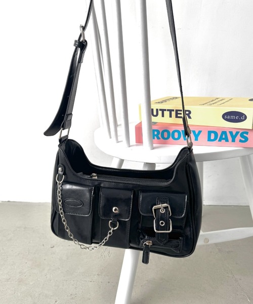 SOLLON.(ソルロン)の「アウトポケットワンショルダーバッグ(ショルダーバッグ・レディース・ブラウン/ブラック/シルバー・FREE)」の11枚目の写真