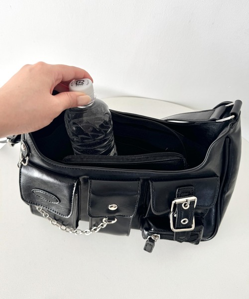 SOLLON.(ソルロン)の「アウトポケットワンショルダーバッグ(ショルダーバッグ・レディース・ブラウン/ブラック/シルバー・FREE)」の14枚目の写真