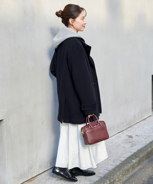 IENA（イエナ）の「ジーロンラムPコート（ピーコート・レディース・ネイビー/ブラック系その他・38/36）」の5枚目の写真