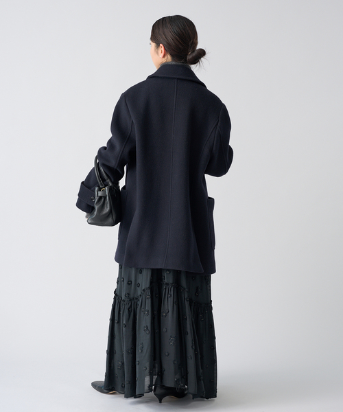 IENA（イエナ）の「ジーロンラムPコート（ピーコート・レディース・ネイビー/ブラック系その他・38/36）」の14枚目の写真