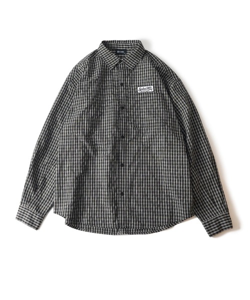 Subciety(サブサエティ)の「Check shirt(シャツ/ブラウス・メンズ・ブルー/ブラック/イエロー・LARGE/MEDIUM/SMALL/X-LARGE)」の5枚目の写真