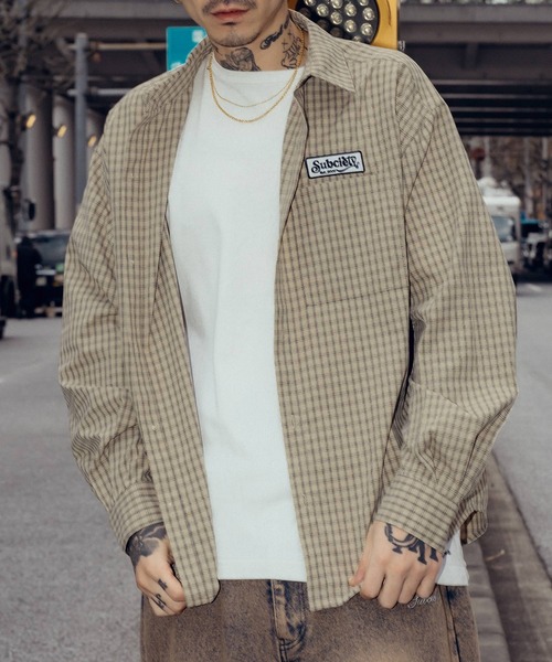 Subciety(サブサエティ)の「Check shirt(シャツ/ブラウス・メンズ・ブルー/ブラック/イエロー・LARGE/MEDIUM/SMALL/X-LARGE)」の16枚目の写真