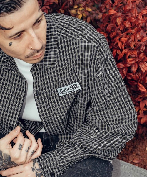 Subciety(サブサエティ)の「Check shirt(シャツ/ブラウス・メンズ・ブルー/ブラック/イエロー・LARGE/MEDIUM/SMALL/X-LARGE)」の8枚目の写真