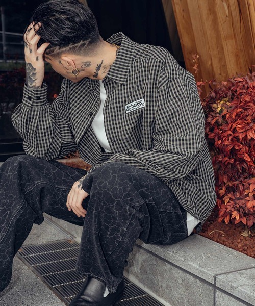 Subciety(サブサエティ)の「Check shirt(シャツ/ブラウス・メンズ・ブルー/ブラック/イエロー・LARGE/MEDIUM/SMALL/X-LARGE)」の10枚目の写真