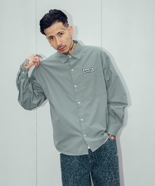 Subciety(サブサエティ)の「Check shirt(シャツ/ブラウス・メンズ・ブルー/ブラック/イエロー・LARGE/MEDIUM/SMALL/X-LARGE)」の12枚目の写真
