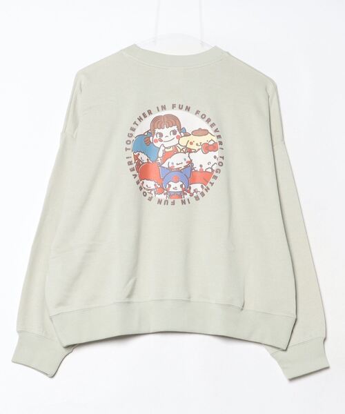 sanrio(サンリオ)の「【ペコちゃん/PEKO】裏毛ワイドドロップクルーネックトレーナー(スウェット・レディース・グレー/スモークピンク/ライトグリーン/ベージュ・M/L)」の22枚目の写真