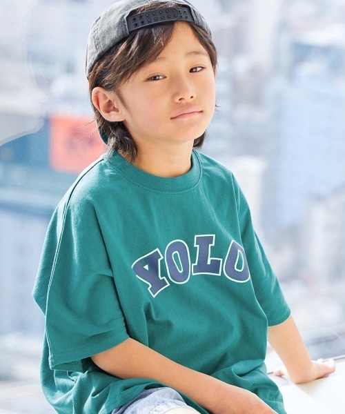 devirock（デビロック）の「綿100％ デビラボ スーパーBIGシルエット プリント半袖Tシャツ（Tシャツ/カットソー・キッズ・ホワイト系1/ホワイト系2/ブラック系2/パープル系2/グリーン系1/ホワイト系3/ブルー系2/ブルー系1/オレンジ系1/ホワイト系4/ブラック系1/グレー系1/パープル系1/ブラック系3・100cm/110cm/120cm/130cm/140cm/150cm/160cm）」の9枚目の写真