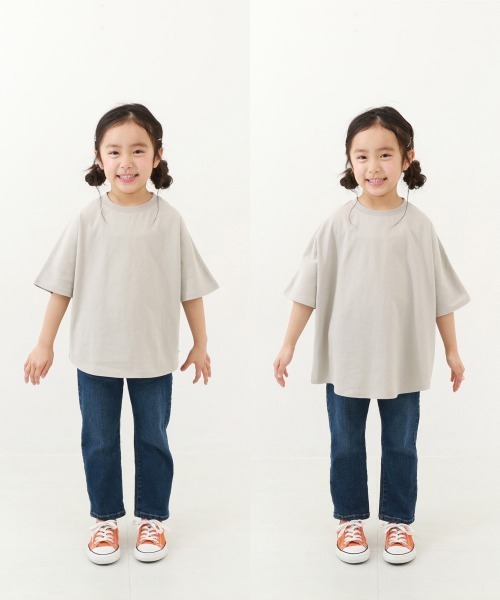 devirock（デビロック）の「綿100％ デビラボ スーパーBIGシルエット プリント半袖Tシャツ（Tシャツ/カットソー・キッズ・ホワイト系1/ホワイト系2/ブラック系2/パープル系2/グリーン系1/ホワイト系3/ブルー系2/ブルー系1/オレンジ系1/ホワイト系4/ブラック系1/グレー系1/パープル系1/ブラック系3・100cm/110cm/120cm/130cm/140cm/150cm/160cm）」の17枚目の写真