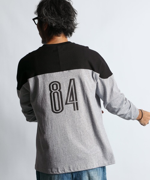 The DUFFER of ST.GEORGE(ザダファーオブセントジョージ)の「CLASSIC FOOTBALL L/SL HENLY TEE:ヘンリーネック クラシック フットボール ロンTEE(Tシャツ/カットソー・メンズ・ホワイト/グレー/ネイビー・SMALL/X-LARGE/LARGE/MEDIUM)」の3枚目の写真